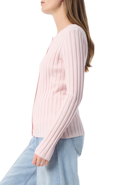 Do By Dee Ocleppo Blythe Pointelle Rib Cardigan In Calcite