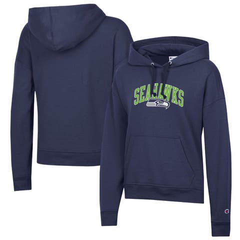 Women's Champion College Navy Seattle Seahawks Powerblend Hoodie