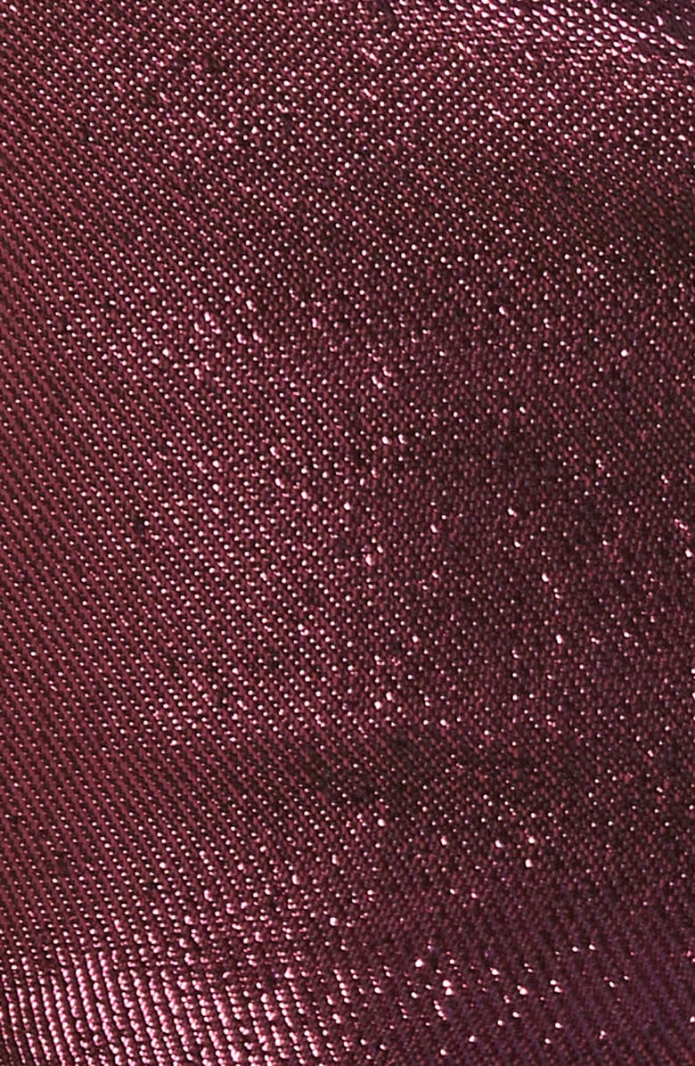 Area Crystal Strap Stretch Lamé Bustier Top, Alternate, color,