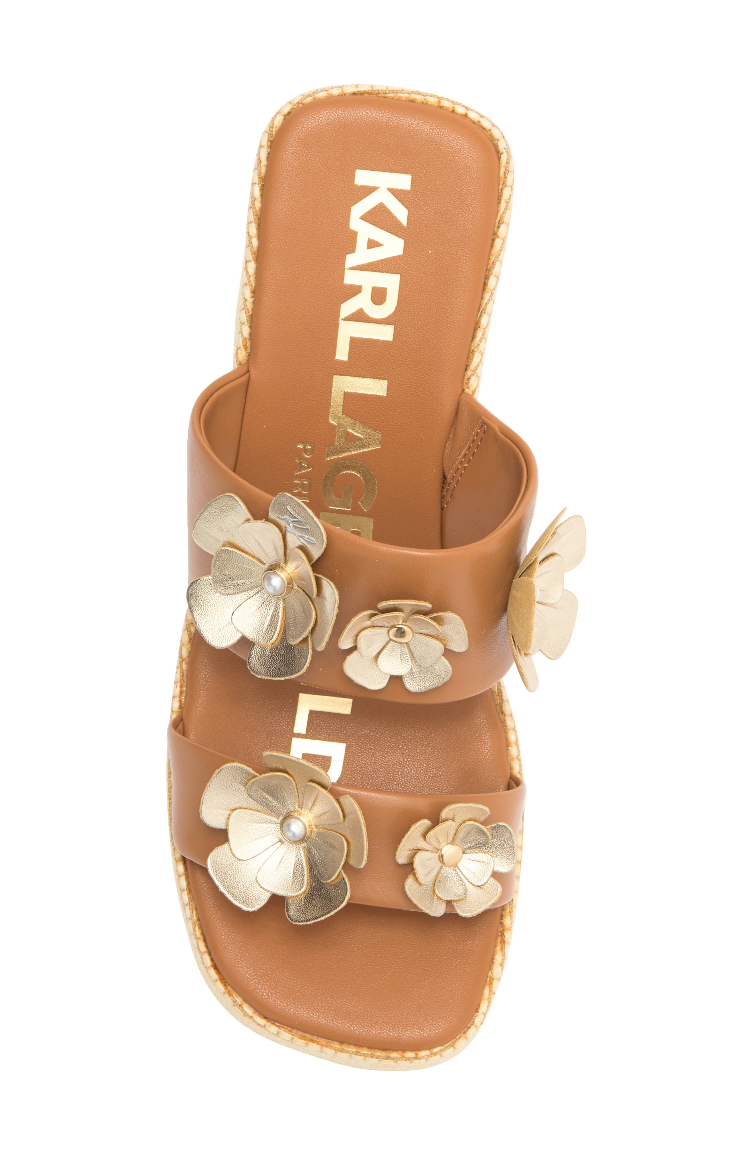 KARL LAGERFELD PARIS Moracco Double Band Sandal, Alternate, color, Tan