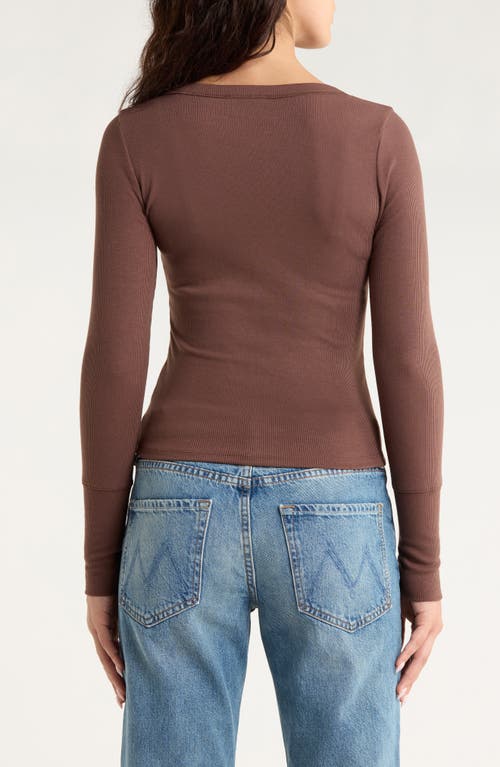 Pacsun Payton V-neck Henley In Brown