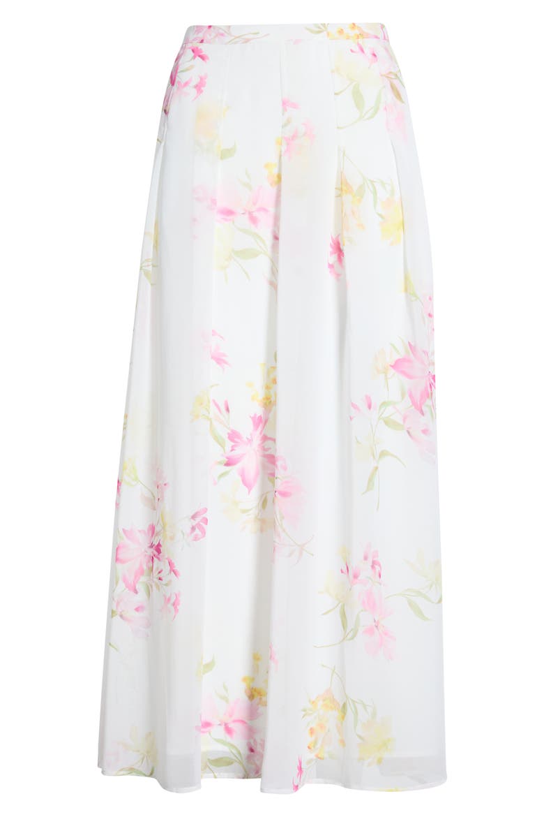 Floral Maxi Skirt, Alternate, color, LEMON CREAM