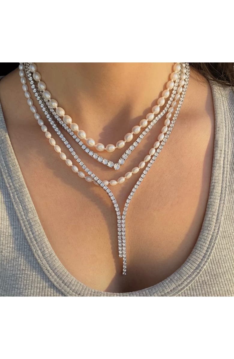 Leni James The Monaco Pearl Necklace, Alternate, color, White, Beige