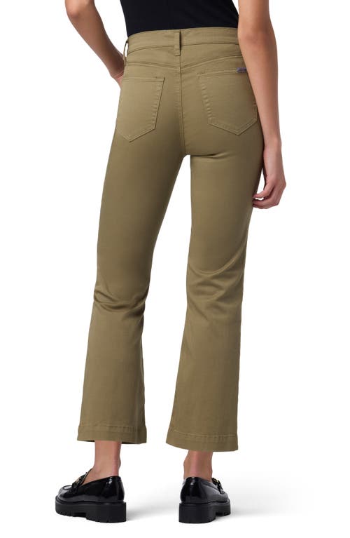 Joe's High Waist Crop Bootcut Jeans In Martini Olive