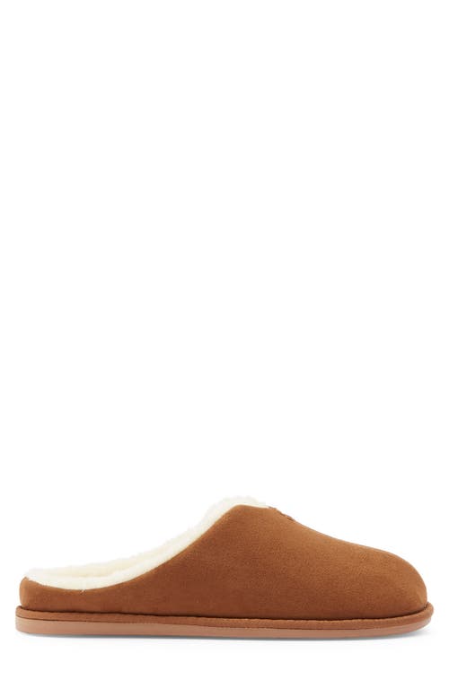 Nordstrom Rack Idris Faux Shearling Scuff Slipper In Brown