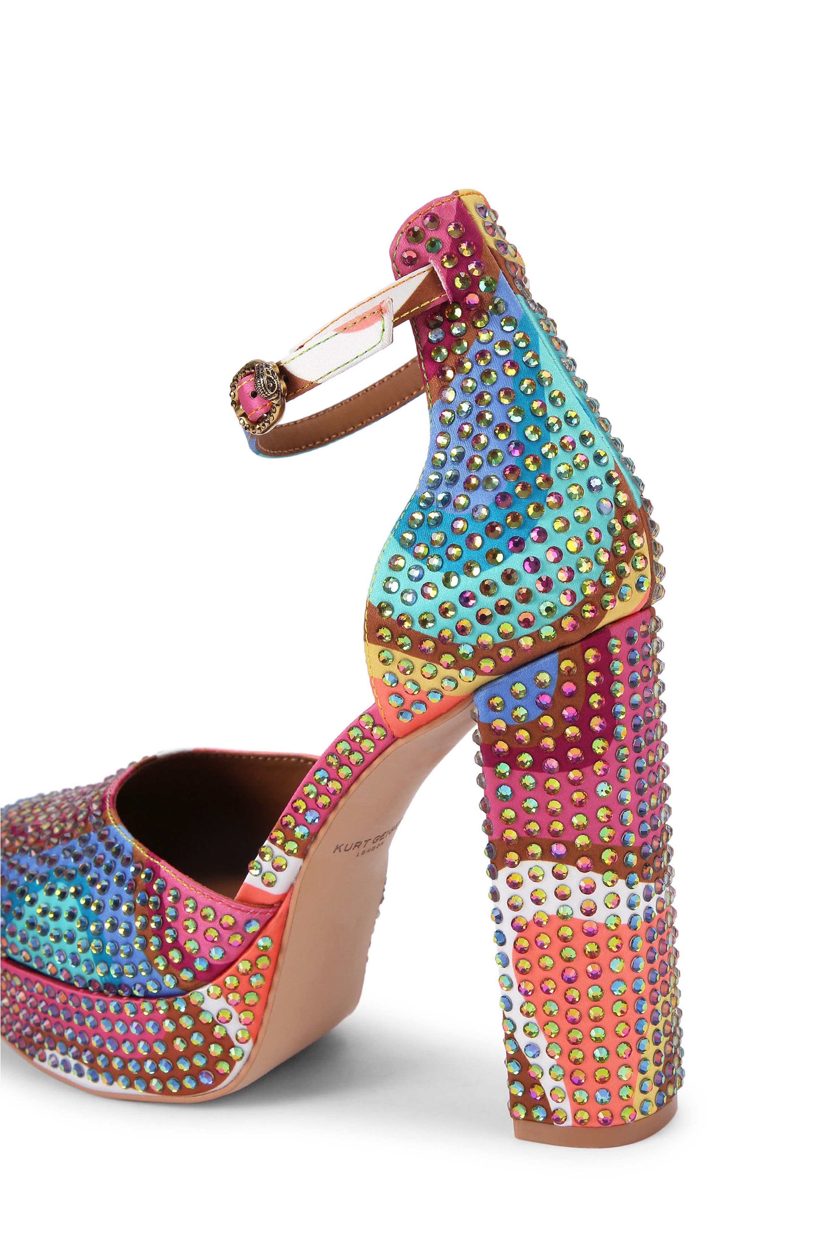 Kurt Geiger London Shoreditch Embellished Ankle Strap Platform Pump, Alternate, color, 