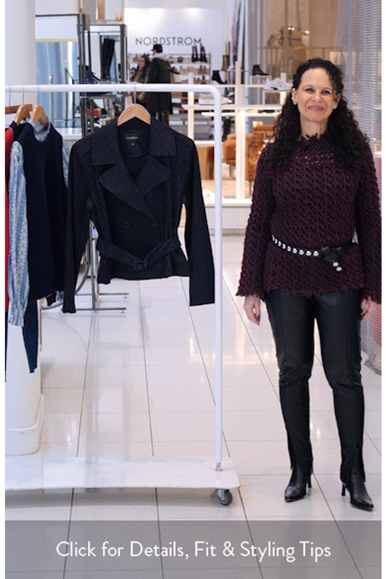 Crop Pinstripe Trench Jacket video