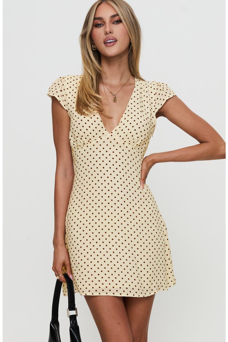 Cannelloni Polka Dot Minidress, Alternate, color, POLKA DOT