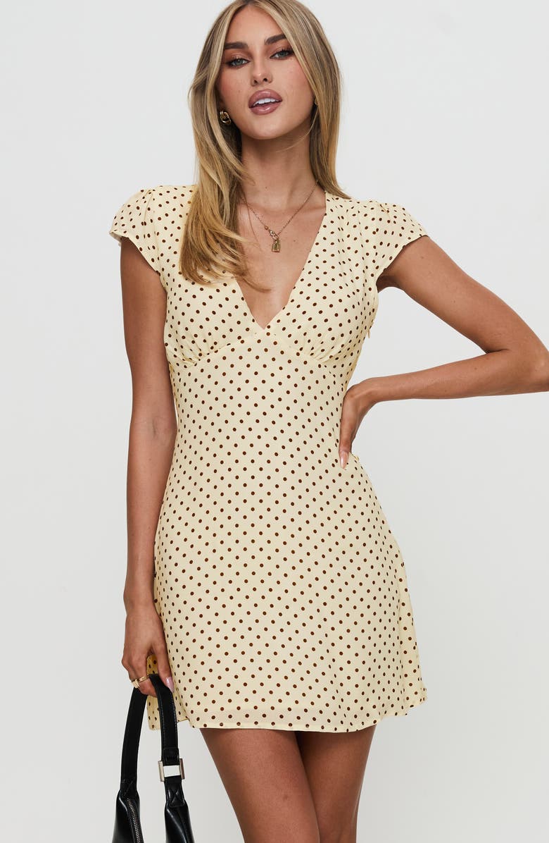 Princess Polly Cannelloni Polka Dot Minidress, Alternate, color, Polka Dot