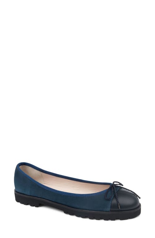 Paul Mayer Bravo Lug Sole Ballet Flat In Blue