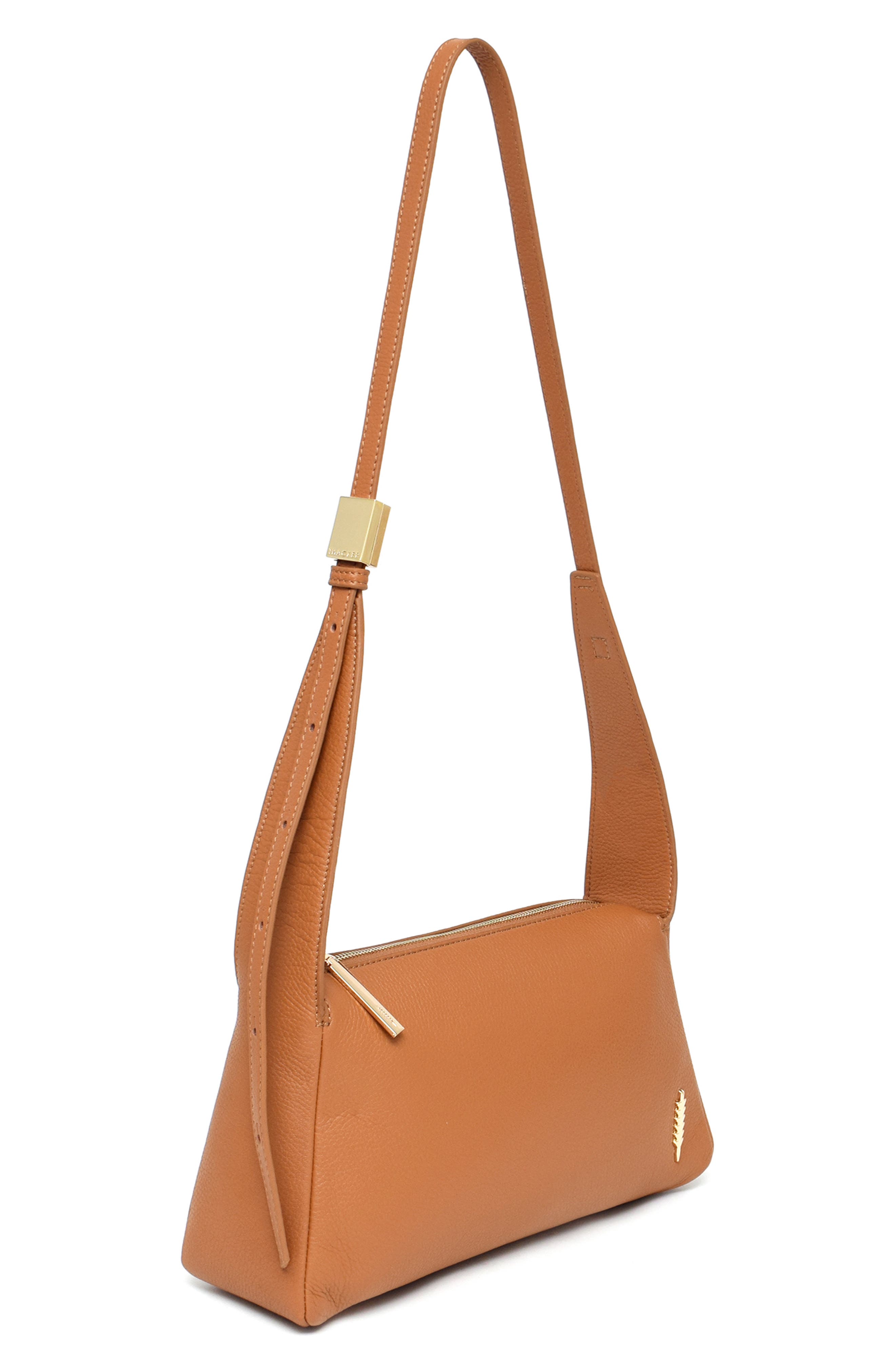 Thacker Bella Pebbled Leather Crossbody Bag, Alternate, color, Cognac
