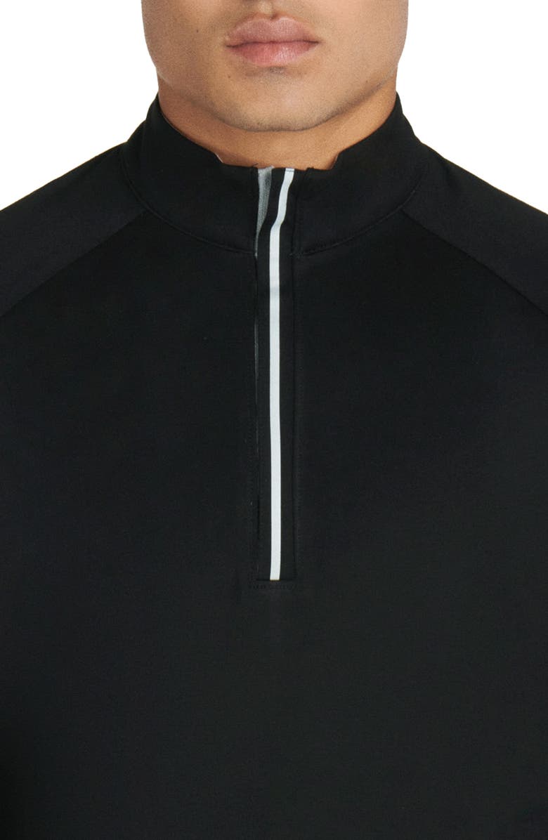 Bugatchi Half Zip Pullover, Alternate, color, Black