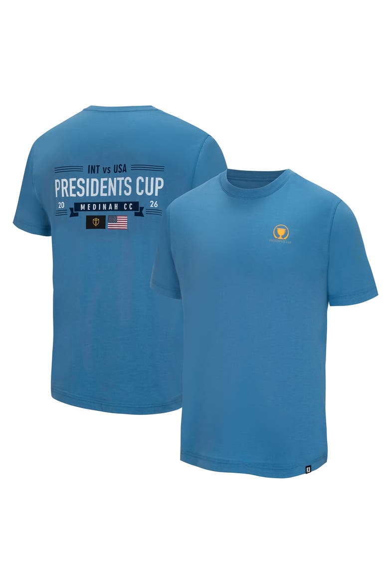 Men's FootJoy  Light Blue Presidents Cup 2026 President's Cup T-Shirt, Main, color, Light Blue