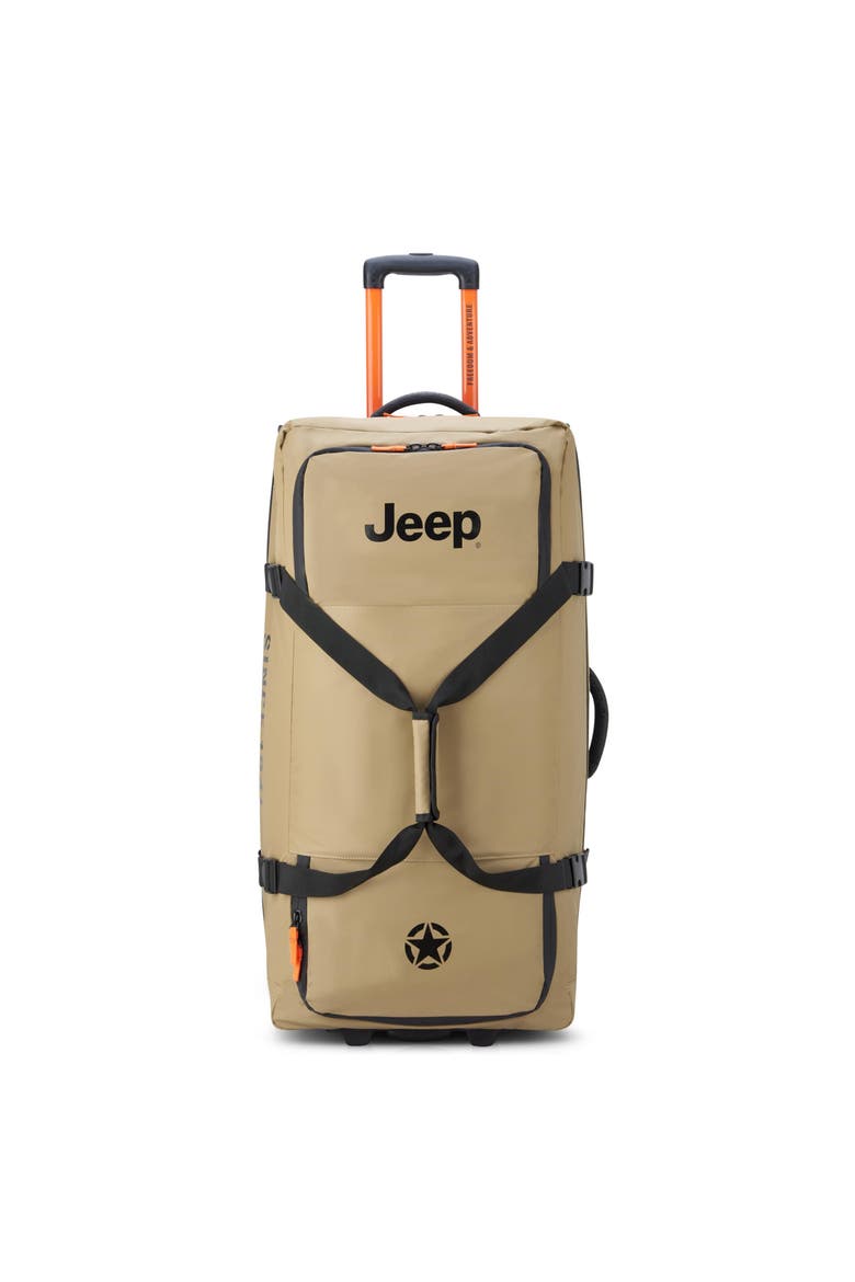 JS005A 31 Inch Two Wheel Rolling Travel Duffle Bag, Alternate, color, Warm Sand