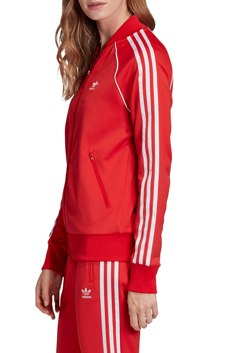 adidas Originals Originals Track Jacket, Alternate, color, Lush Red/ White
