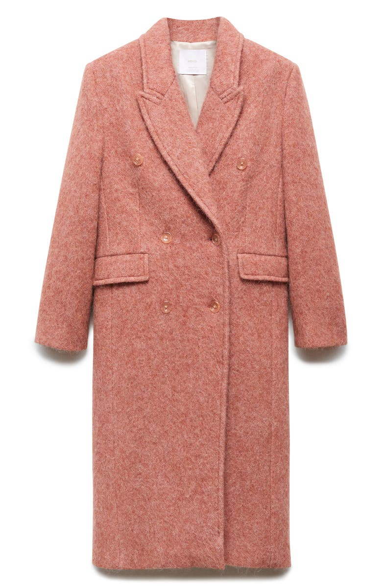 MANGO Double Breasted Coat, Alternate, color,