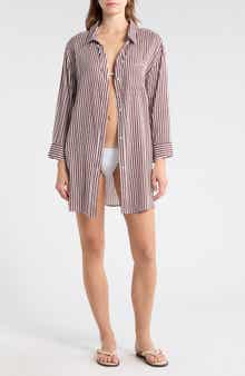 NORDSTROM RACK Printed Flowy Long Sleeve Tunic