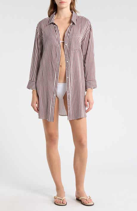 NORDSTROM RACK Printed Flowy Long Sleeve Tunic