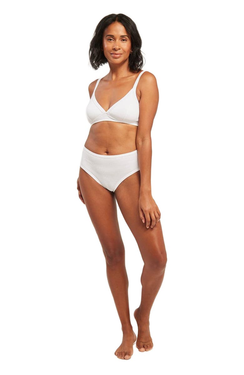 Nudea The Organic Cotton Midi Brief 3 Pack, Alternate, color, Cotton White