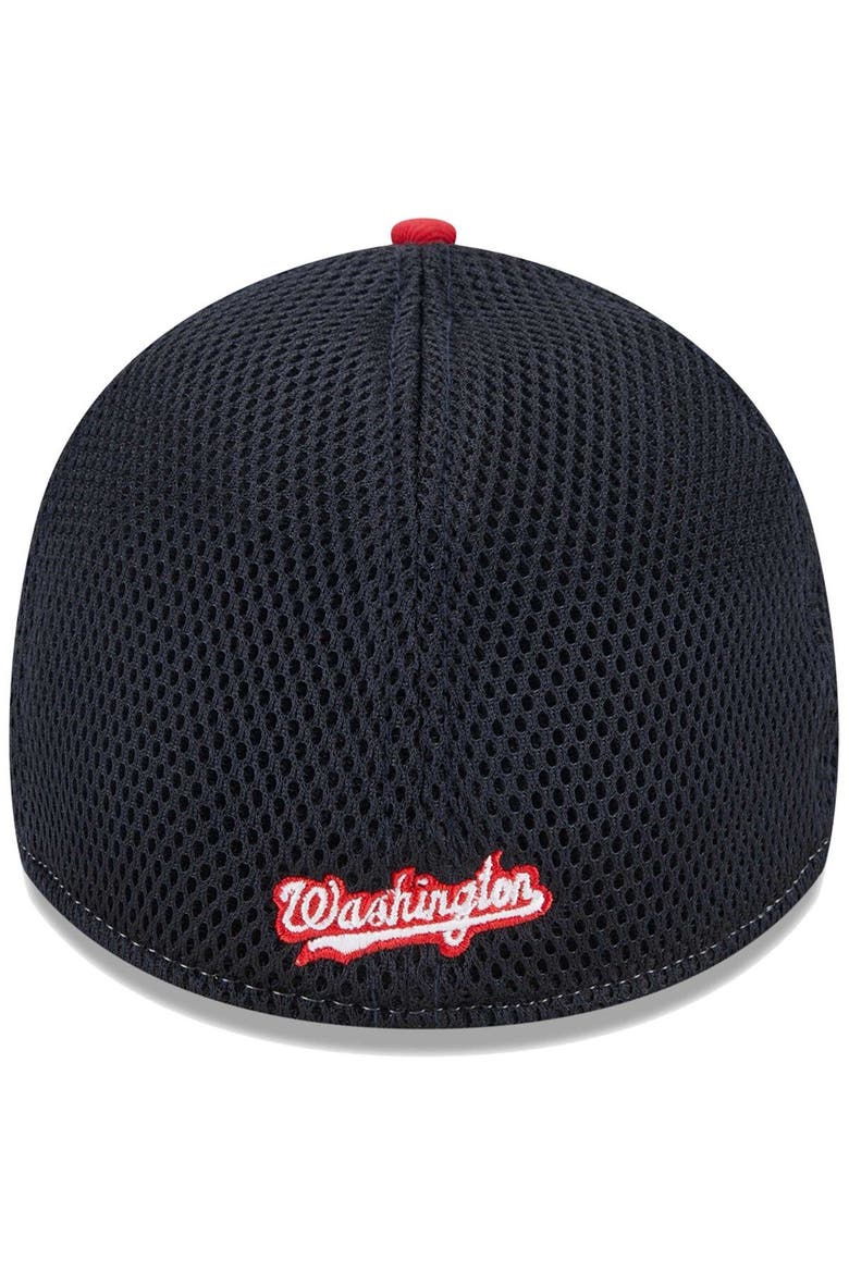 Men's New Era Red Washington Nationals Team Neo 39THIRTY Flex Hat, Alternate, color, Red