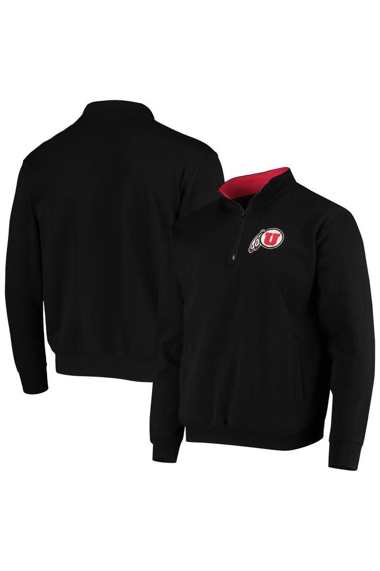 Men's Colosseum Black Utah Utes Tortugas Logo Quarter-Zip Jacket, Alternate, color, Black
