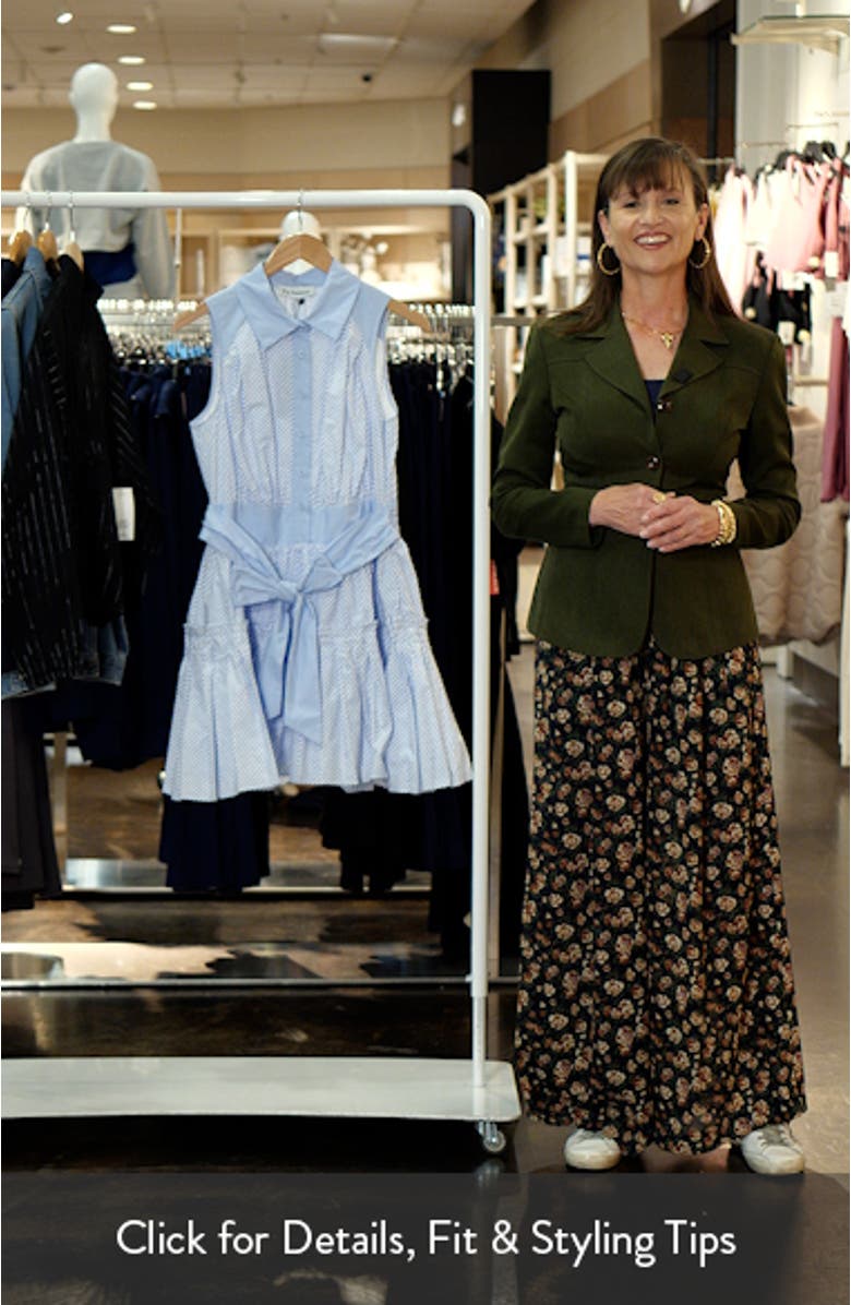 Christabel Stripe Cotton Fit & Flare Shirtdress, sales video thumbnail