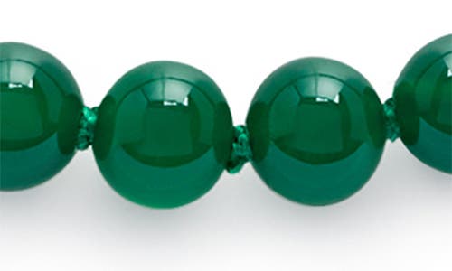 Monica Vinader Round Green Onyx Necklace In Multi
