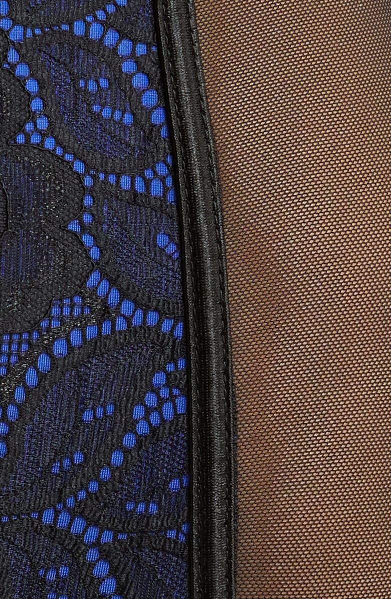 Seven ‘til Midnight Lace & Mesh Underwire Teddy with Garter Straps, Alternate, color, 