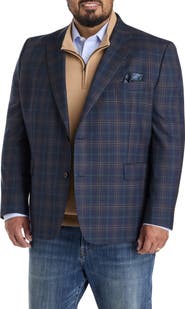 Tallia Big & Tall Multi Plaid Sport Coat