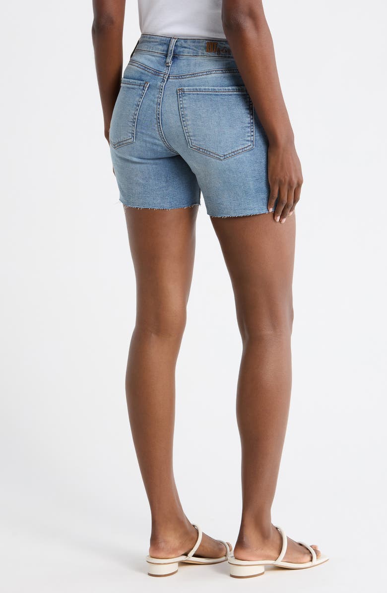 KUT from the Kloth Kity Raw Hem Denim Shorts, Alternate, color, Lisianthus