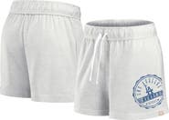 FANATICS Women's Fanatics Branded Oatmeal Los Angeles Dodgers Oversized Badge Lounge Shorts