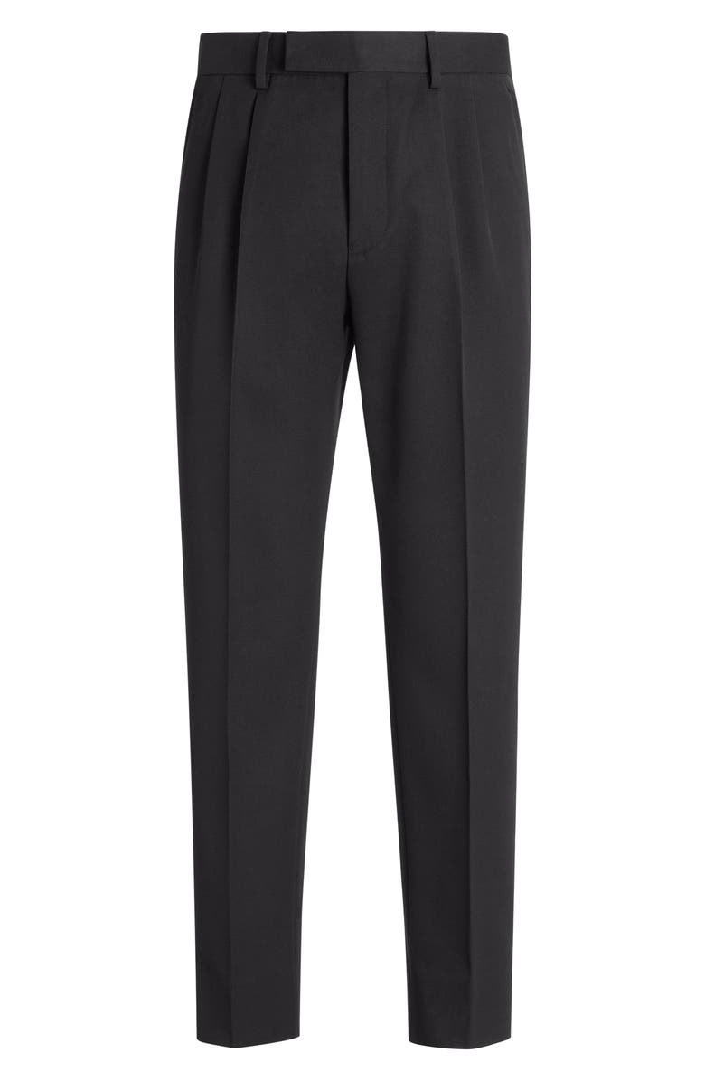 ZEGNA Pleat Front Cotton & Wool Pants, Alternate, color, 