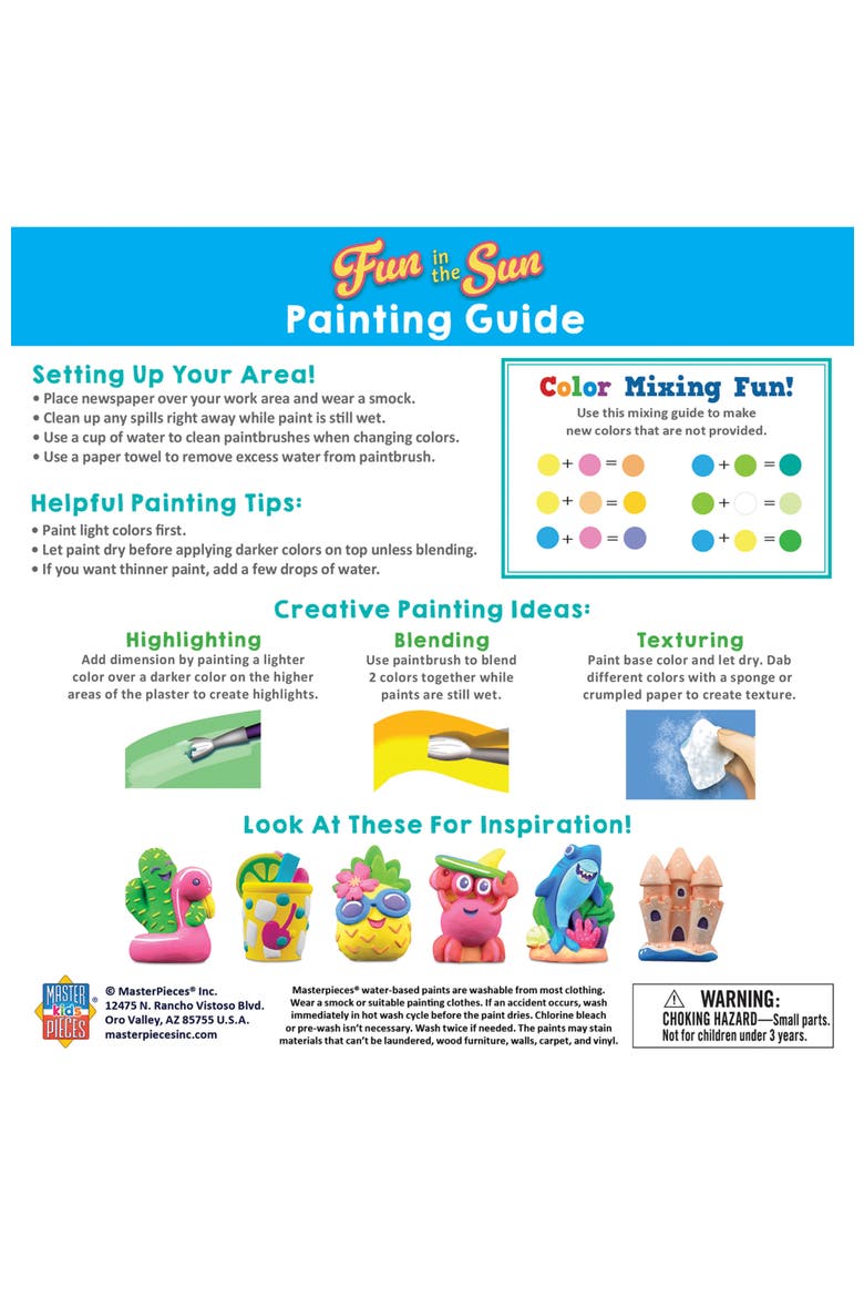 Fun in the Sun Plaster Paint Set, Alternate, color, Multicolor