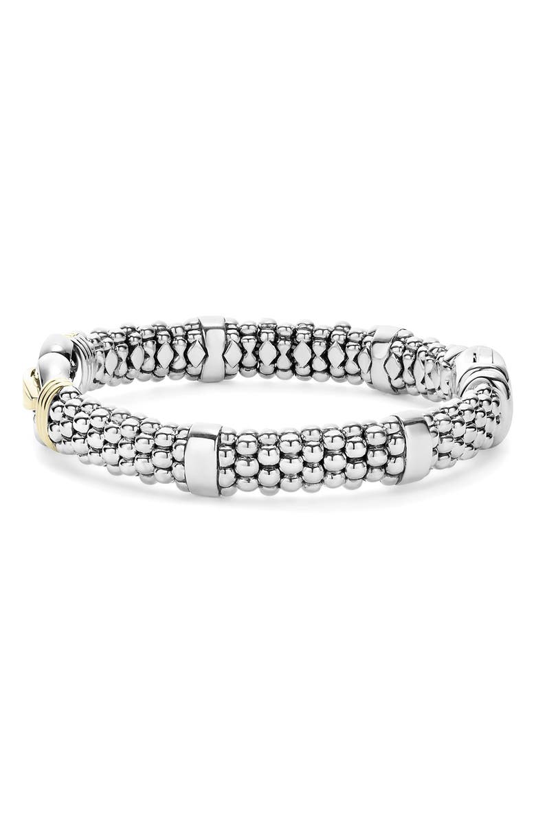 LAGOS Derby Two-Tone Caviar Rope Bracelet, Alternate, color,