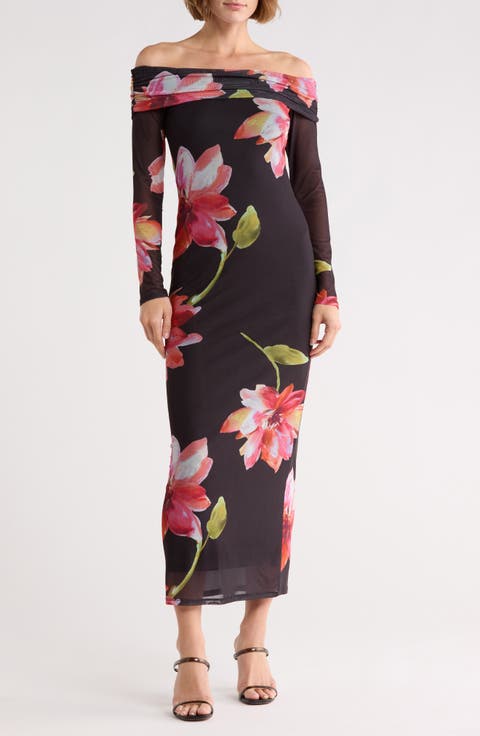 Off Shoulder Maxi Dress
