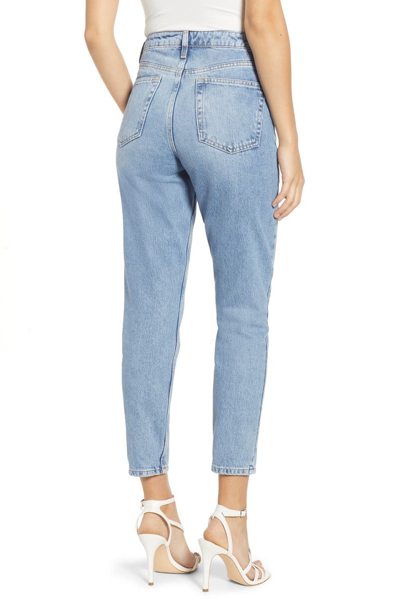 Topshop Autumn High Waist Mom Jeans, Alternate, color,