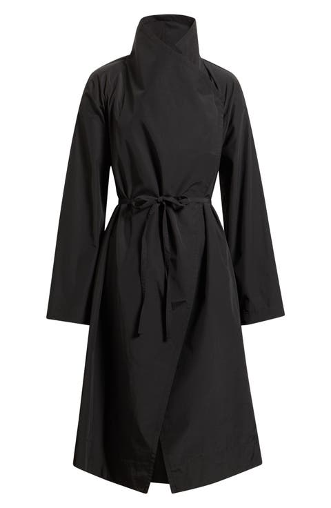 Organic Cotton & Recycled Nylon Drape Neck Coat