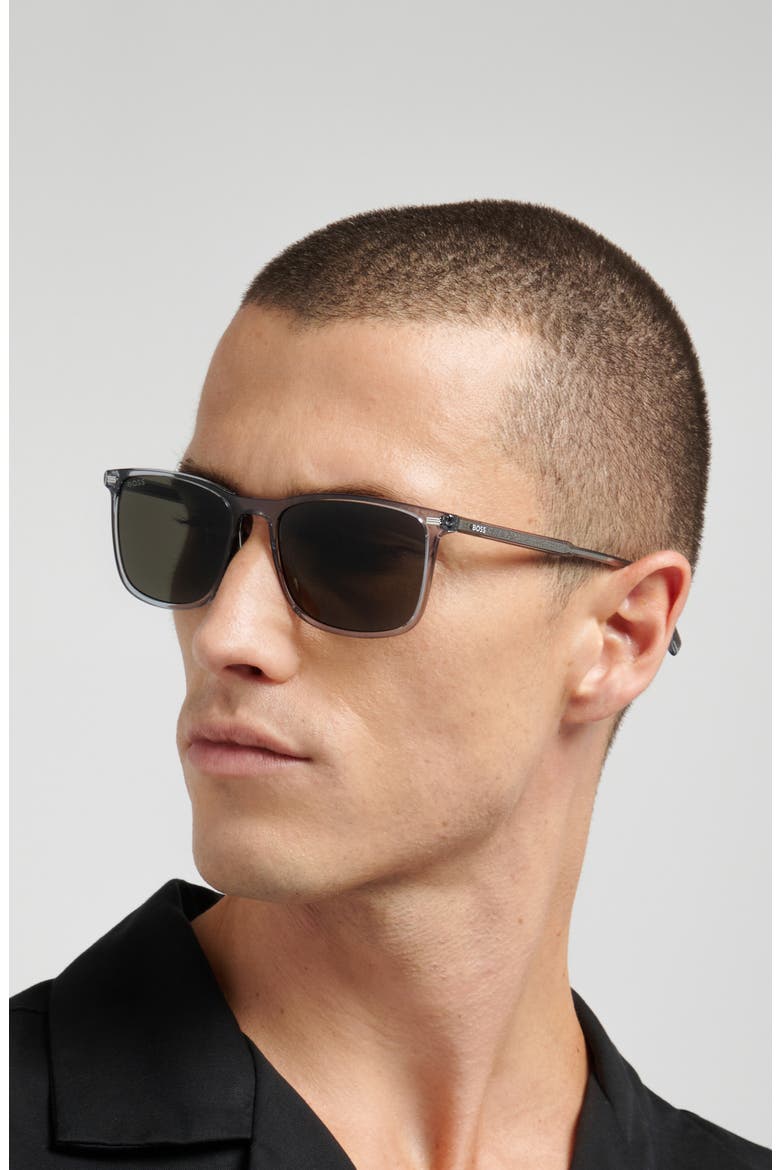 56mm Sunglasses, Alternate, color, BLUE/ GREY