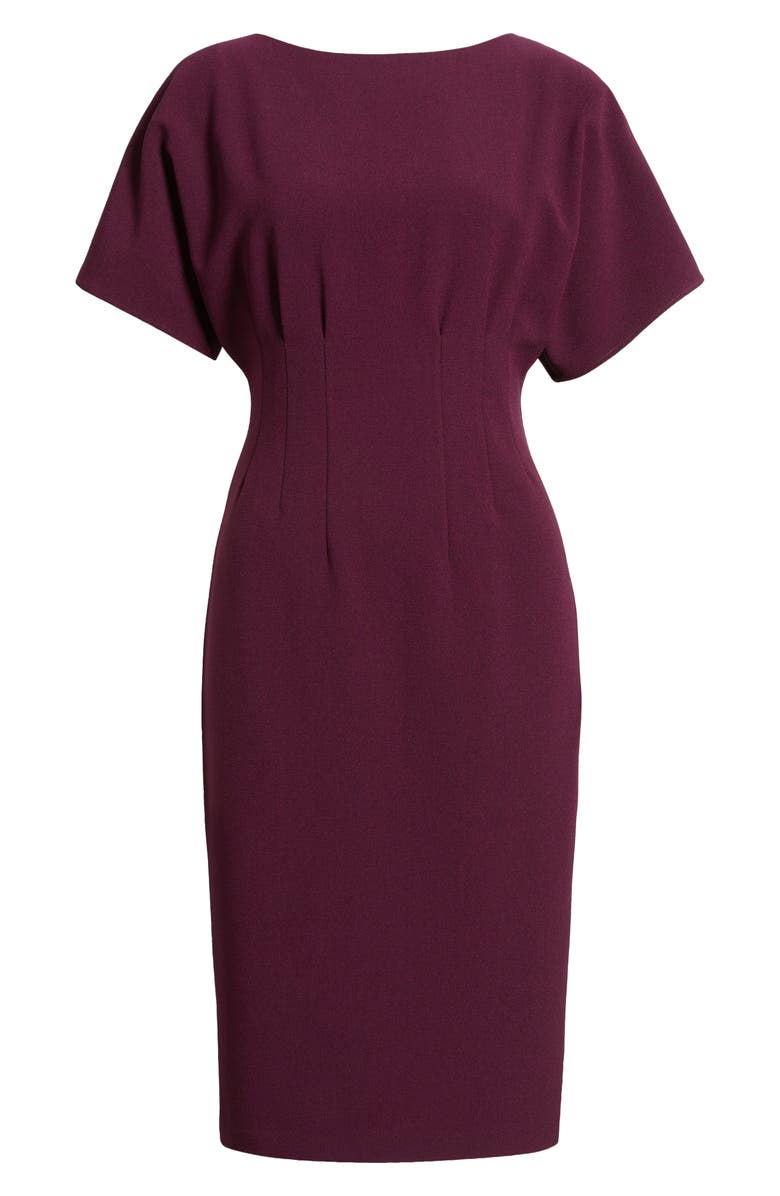 Eliza J Flutter Sleeve Dress, Alternate, color, Plum