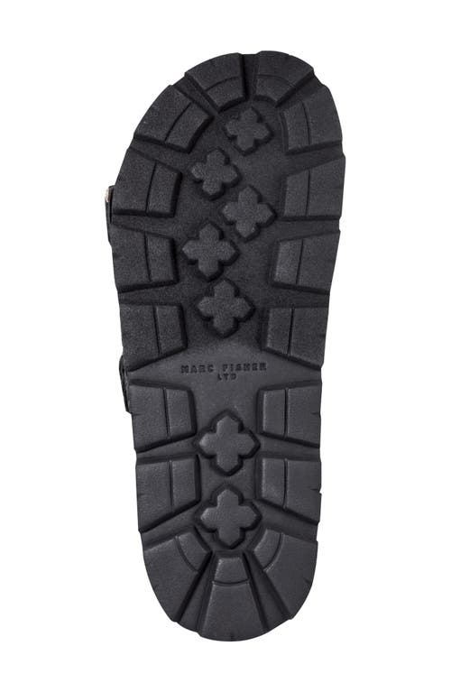 Marc Fisher Ltd Raffia Dual-buckle Sporty Sandals In Black