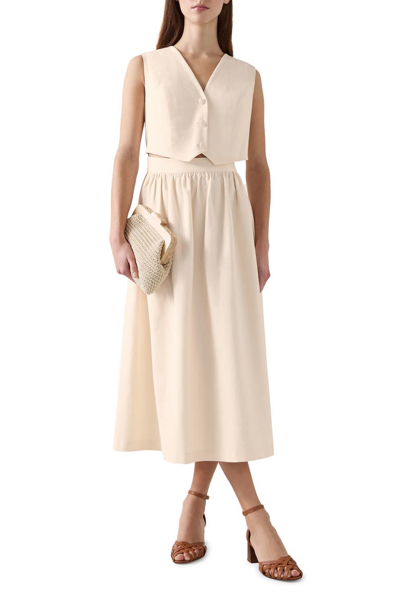 Pernille Sleeveless Maxi Dress, Main, color, ECRU