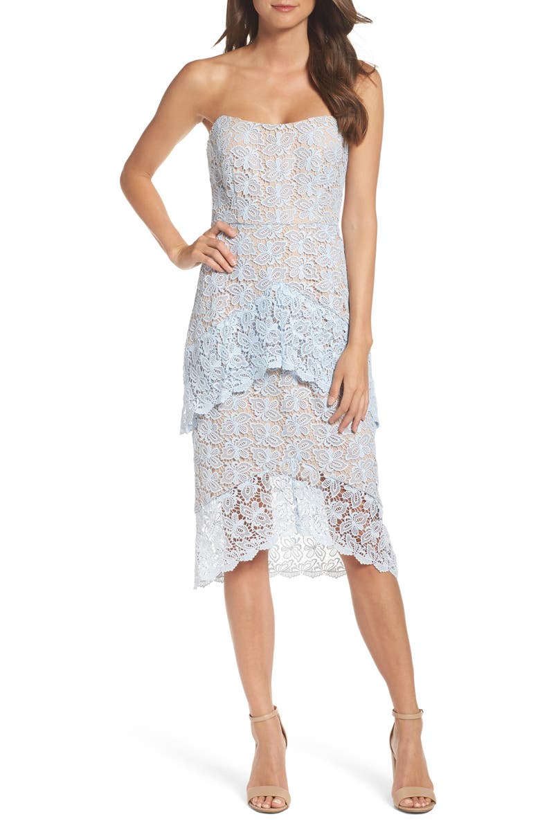 Cooper St Taha Tiered Lace Midi Dress, Main, color,