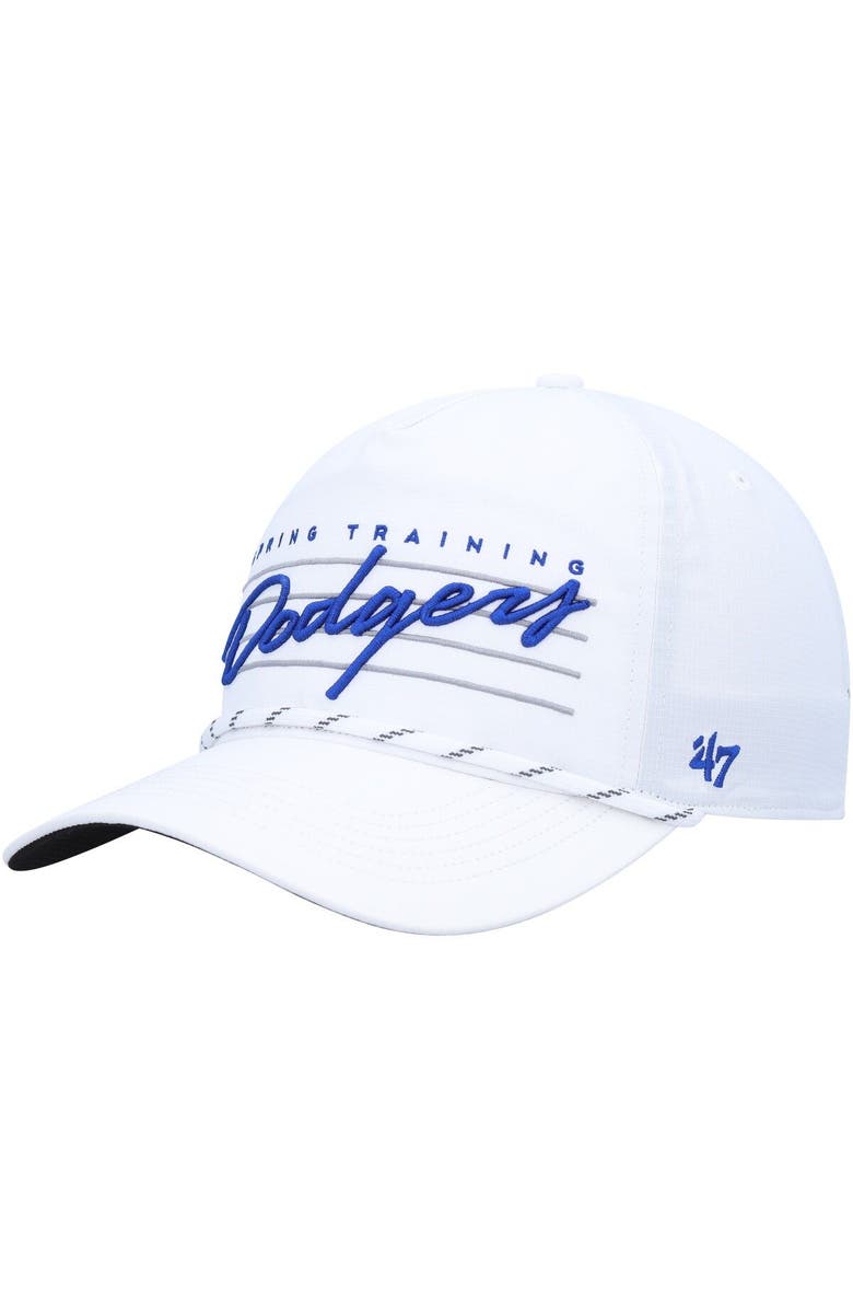 '47 Men's '47 White Los Angeles Dodgers Downburst Hitch Snapback Hat, Main, color, White