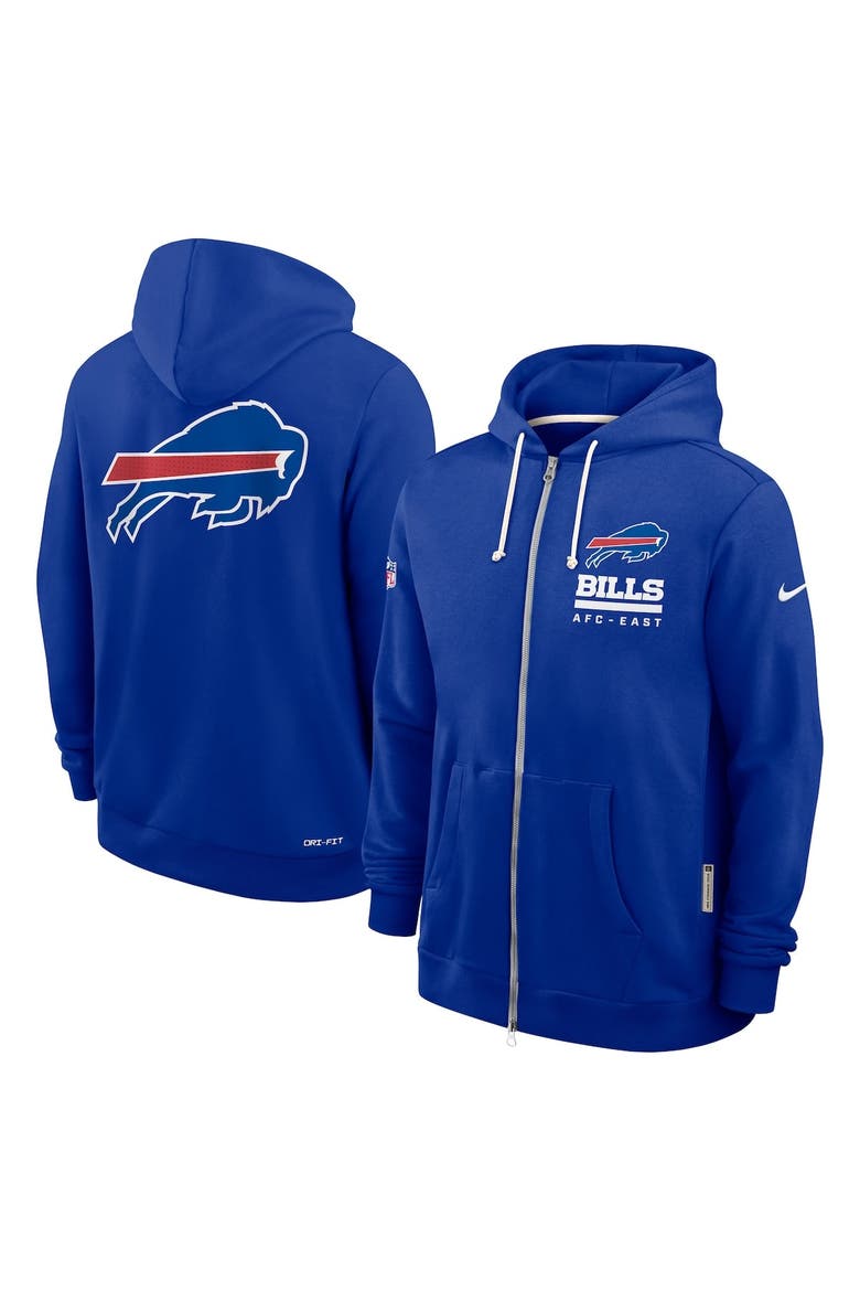 Men's Nike Royal Buffalo Bills Sideline Standard Issue Utility Player Dri-FIT Full-Zip Hoodie, Alternate, color, Royal
