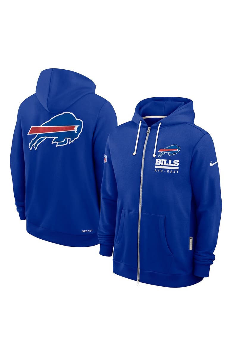 Nike Men's Nike Royal Buffalo Bills Sideline Standard Issue Utility Player Dri-FIT Full-Zip Hoodie, Alternate, color, Royal