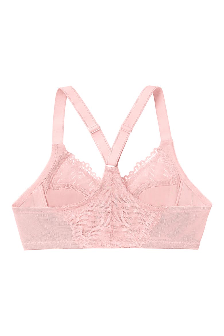 WonderWire® Front Close T-Back Underwire Bra, Alternate, color, PINK