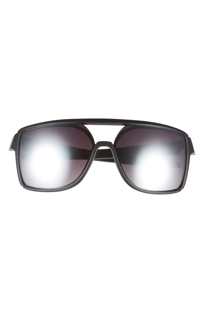 Vince Camuto Flat Top Sunglasses, Main, color, Black
