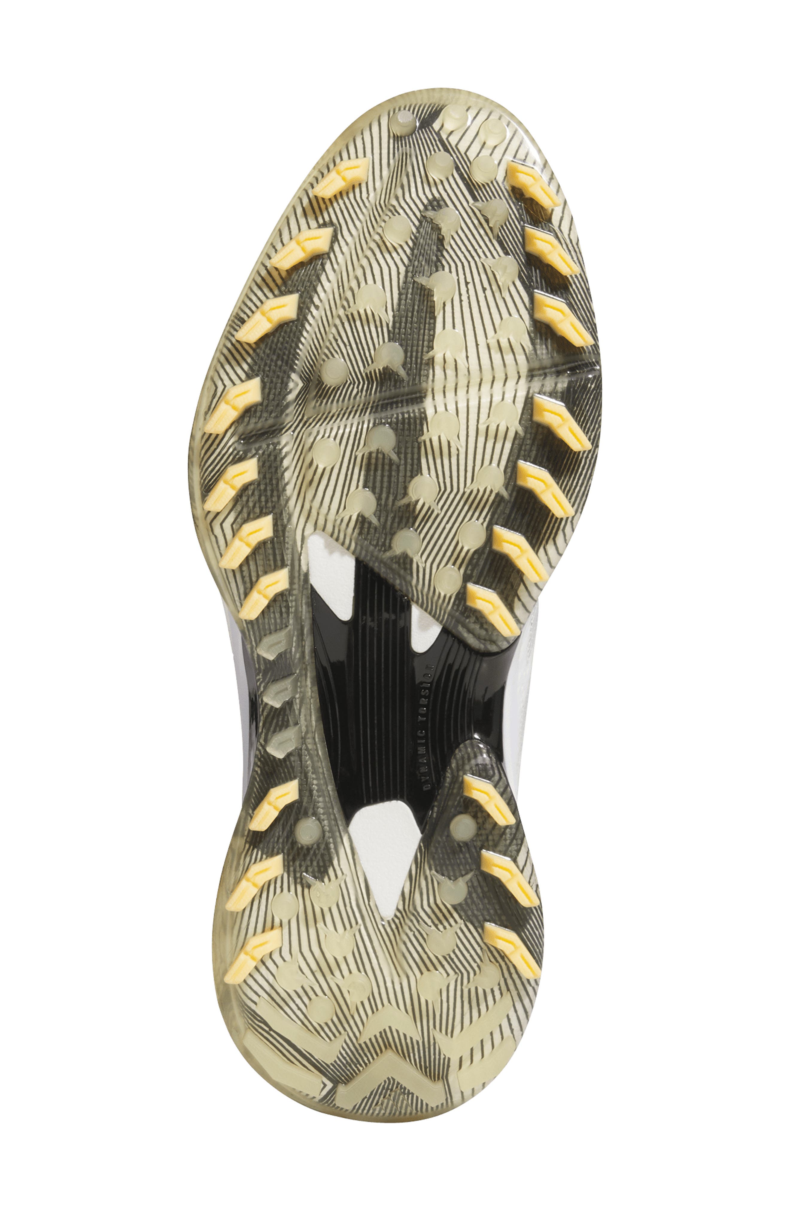 adidas Adizero ZG Waterproof Spikeless Golf Shoe, Alternate, color, White/ Black/ Yellow