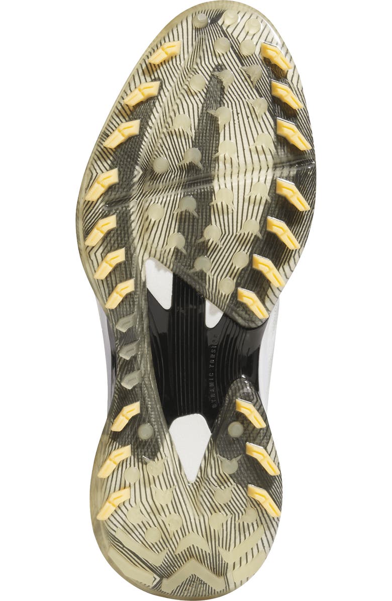 adidas Adizero ZG Waterproof Spikeless Golf Shoe, Alternate, color, White/ Black/ Yellow