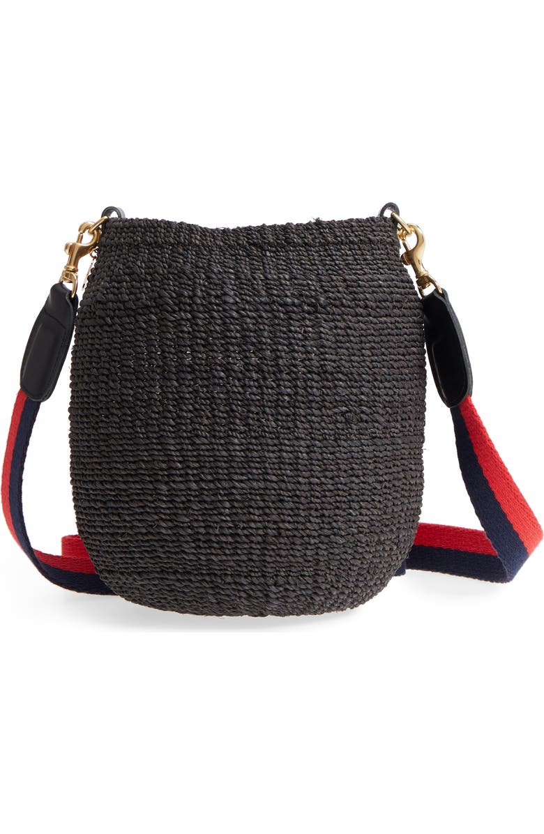 Clare V. Pot de Miel Top Handle Straw Basket Bag, Main, color,